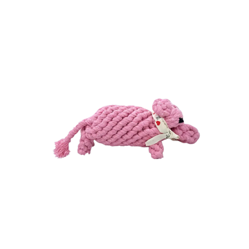 Piggy Pink Rope Dog Toy