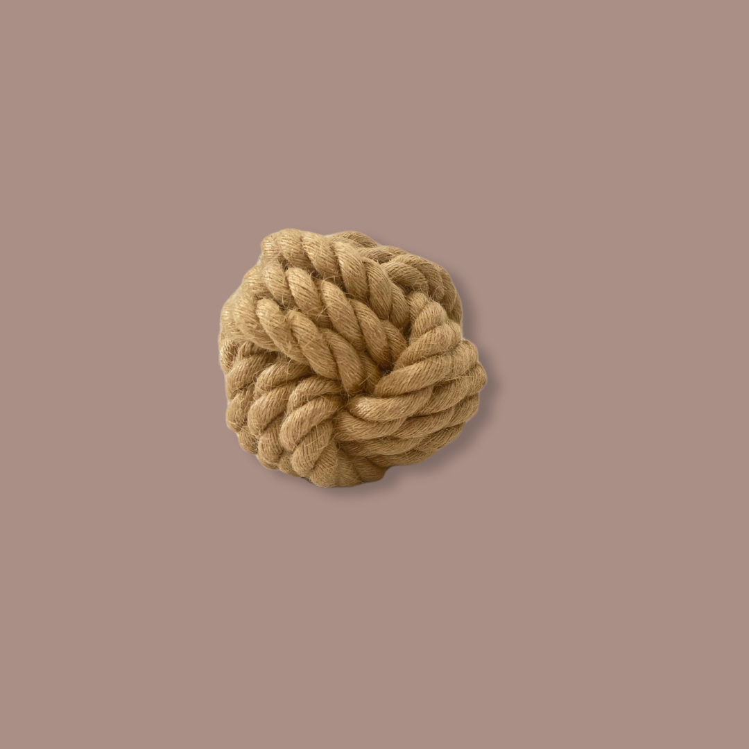 Natural Toy Rope Natural Hemp Rope Ball|Handmade Dog Rope Toy