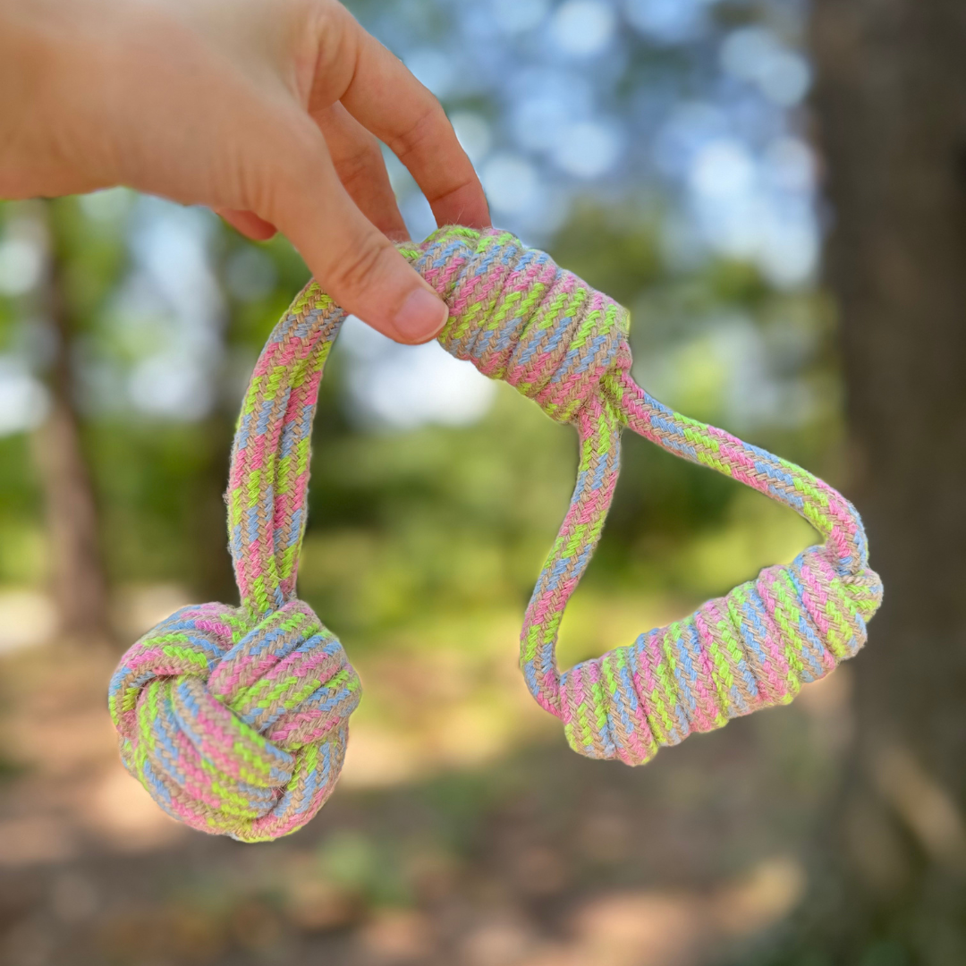 Natural Toy Rope Hemp Rope Tug Dog Toy | Handmade Dog Rope Toy