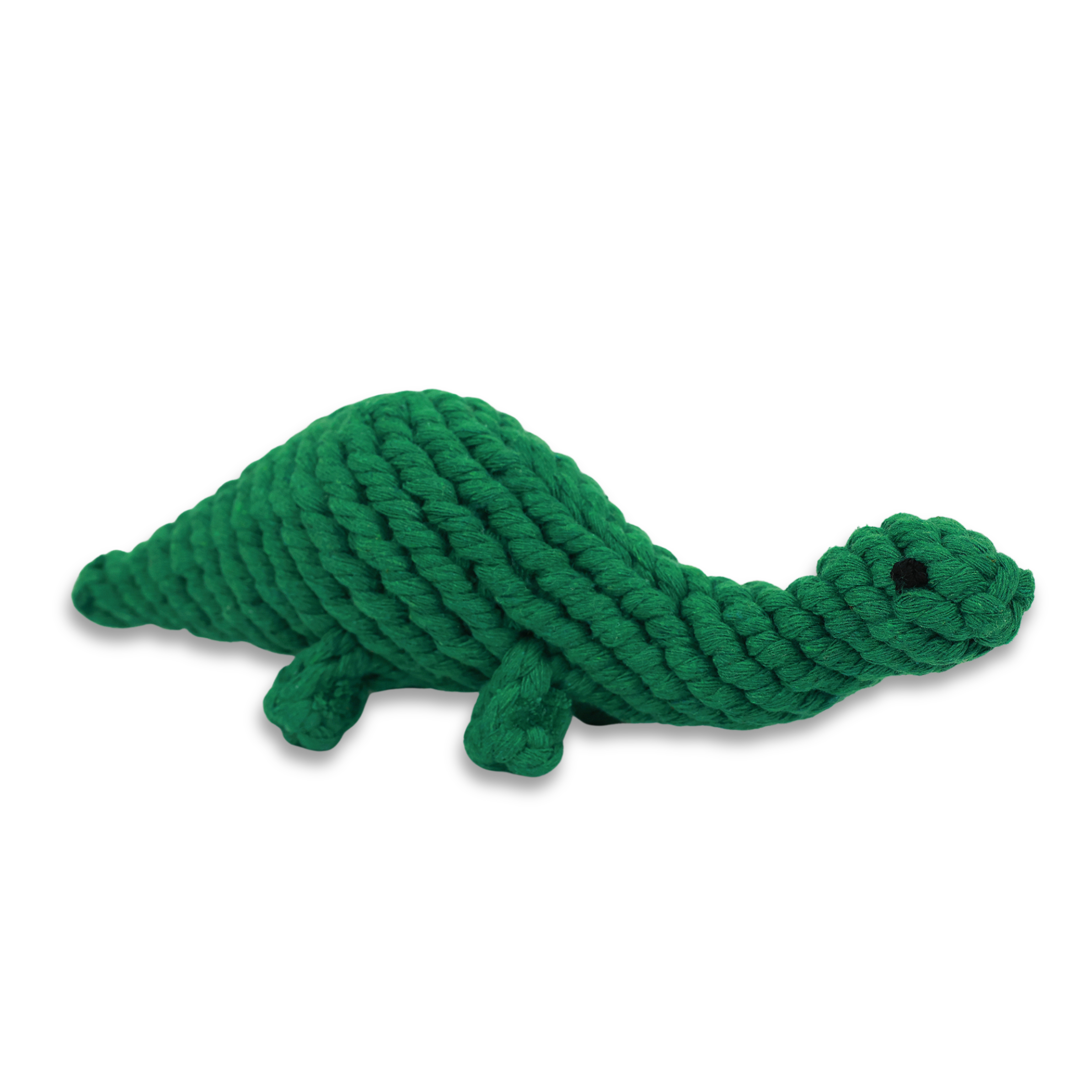 Rex the Green Dinosaur Rope Toy｜Handmade Dog Rope Toy