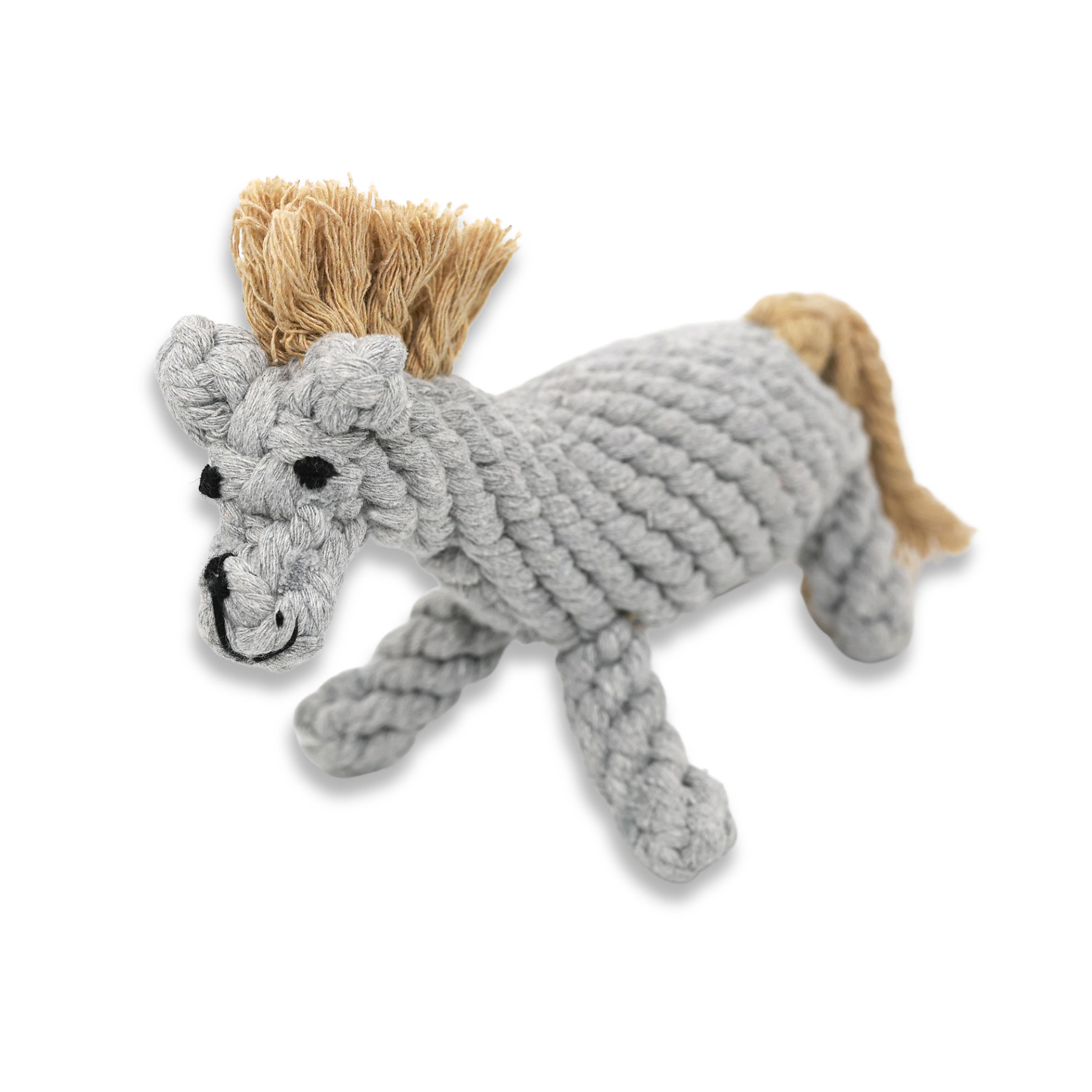 Serene the Gray Horse Rope Toy｜Handmade Dog Rope Toy