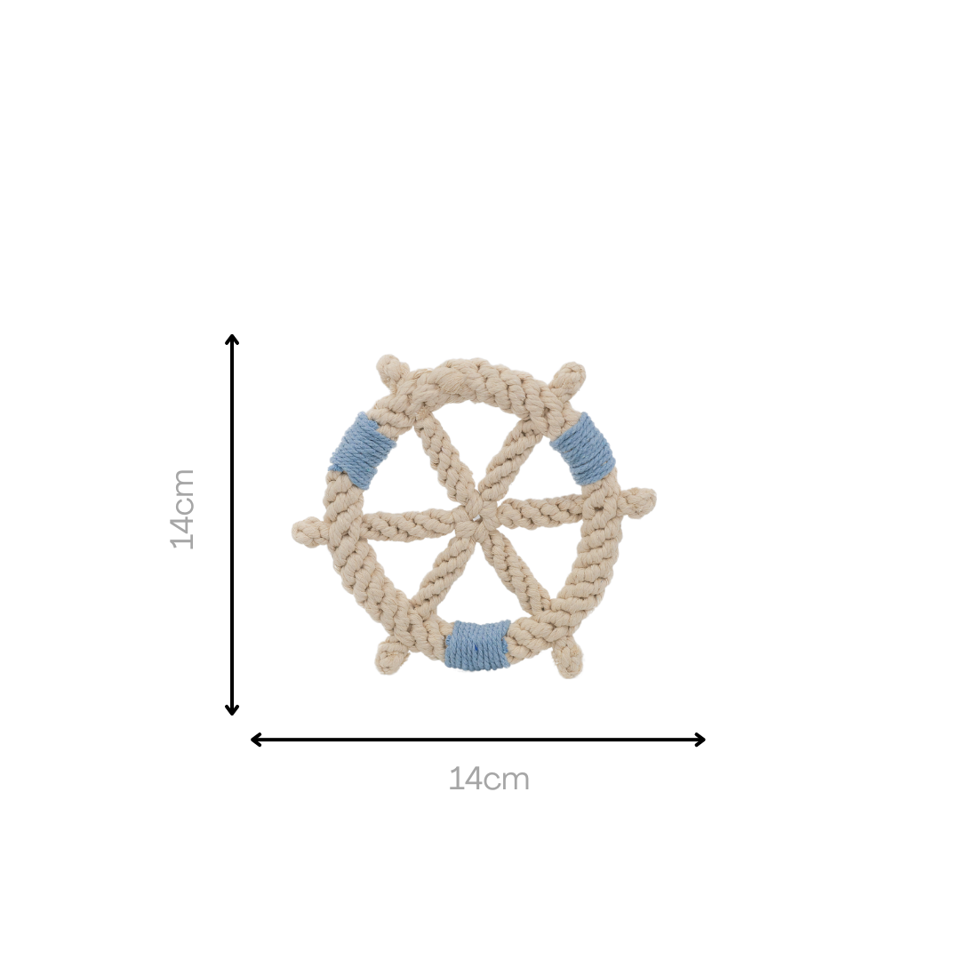 Color wheel Macrame Rope Pet Toy|Handmade Dog Rope Toy