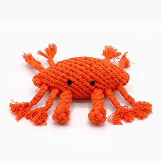 handmade crab pet rope toy
