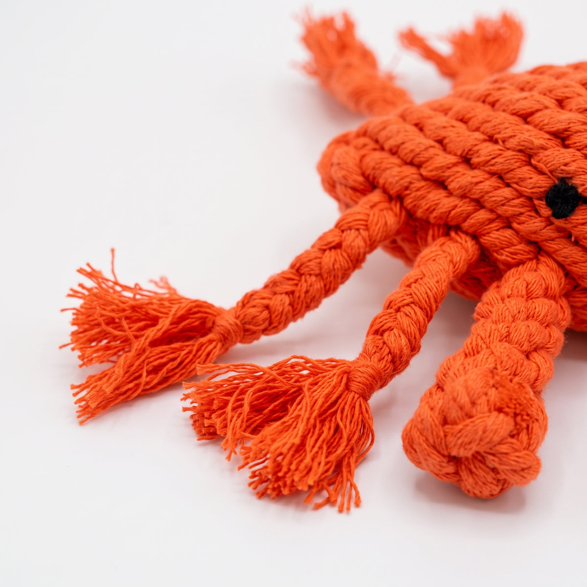 handmade crab rope toy for pet- close view