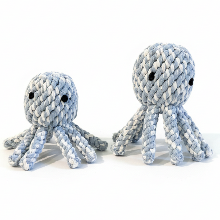 Ollie the Octopus Rope Toy|Handmade Dog Rope Toy